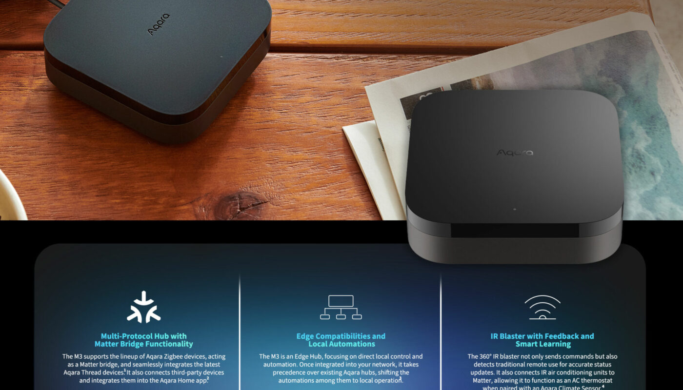 Aqara Hub M3 passerelle Zigbee Matter Thread