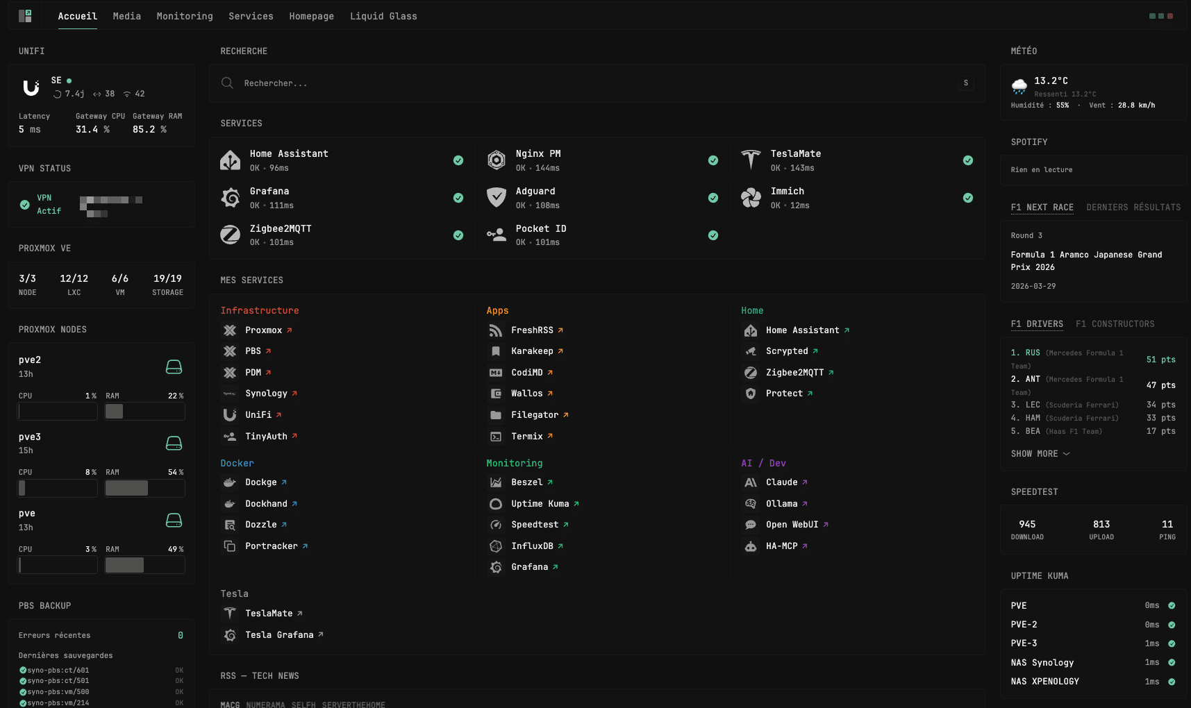 Glance Dashboard Homelab