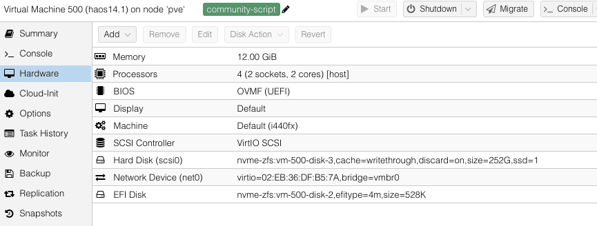Proxmox Vm Hardware Config