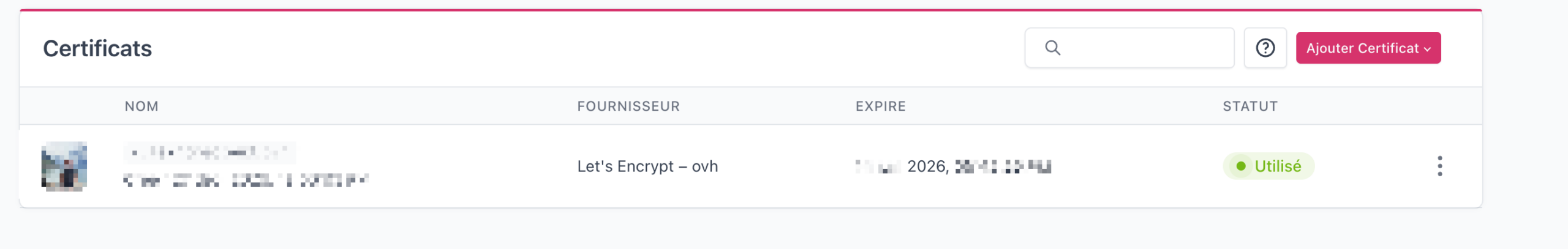 Certificats Let's Encrypt dans NPM via le provider OVH : certificat wildcard actif