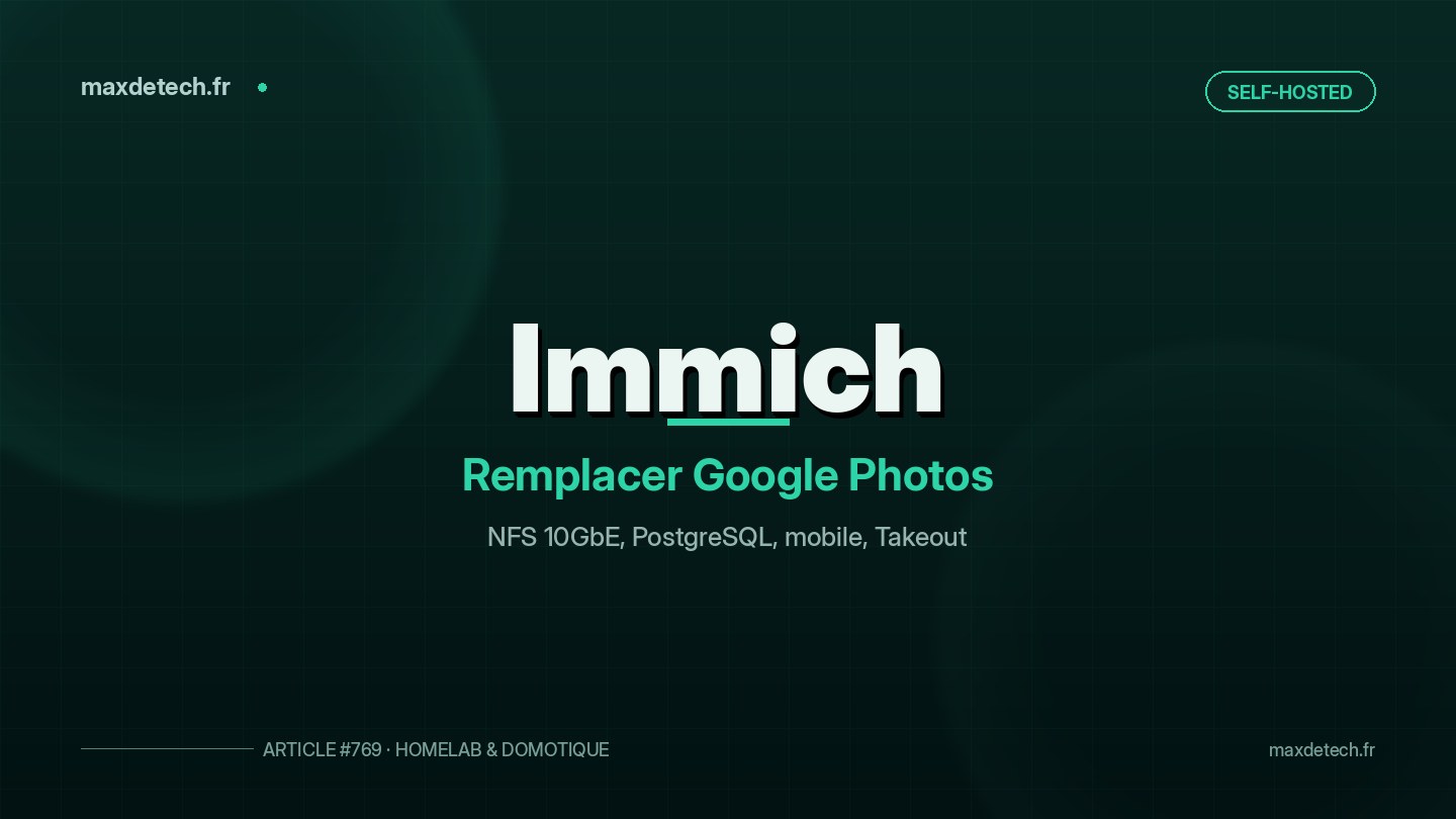 Immich : remplacer Google Photos par son propre serveur de photos