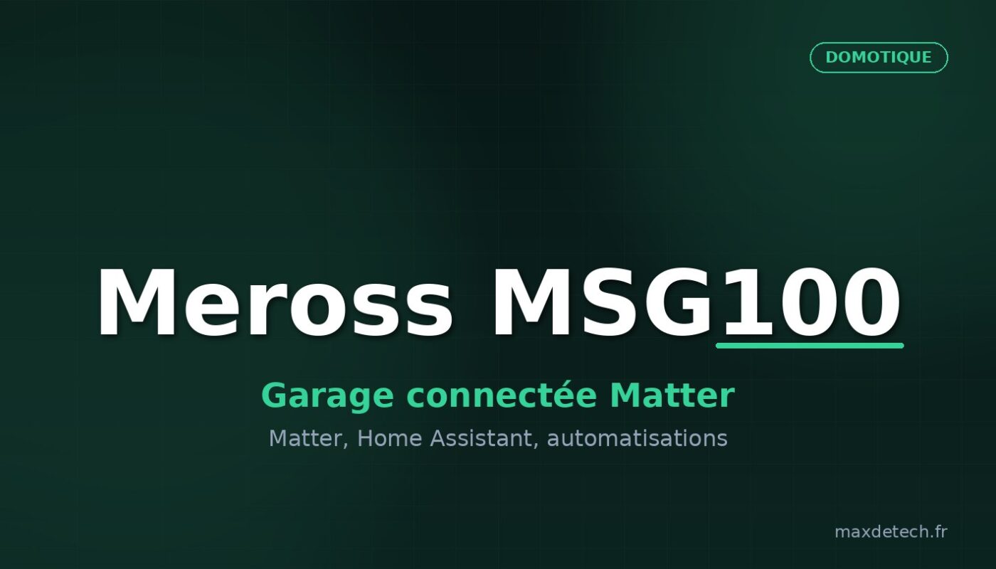 Meross MSG100 — garage connectée Matter
