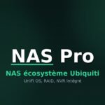 NAS Pro Ubiquiti, boîtier gris compact 2 baies, intégré à l'écosystème UniFi