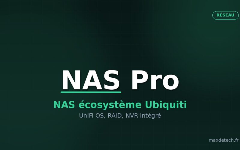 NAS Pro Ubiquiti, boîtier gris compact 2 baies, intégré à l'écosystème UniFi