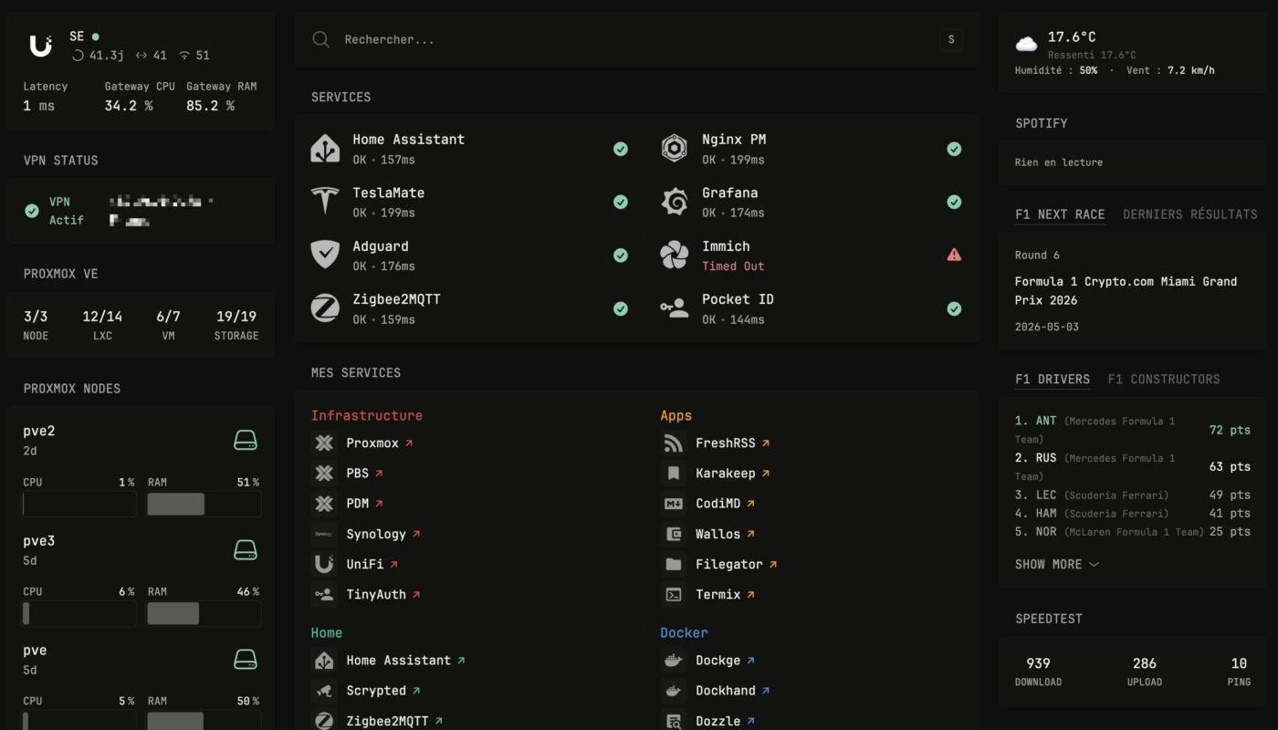 Glance Dashboard Homelab