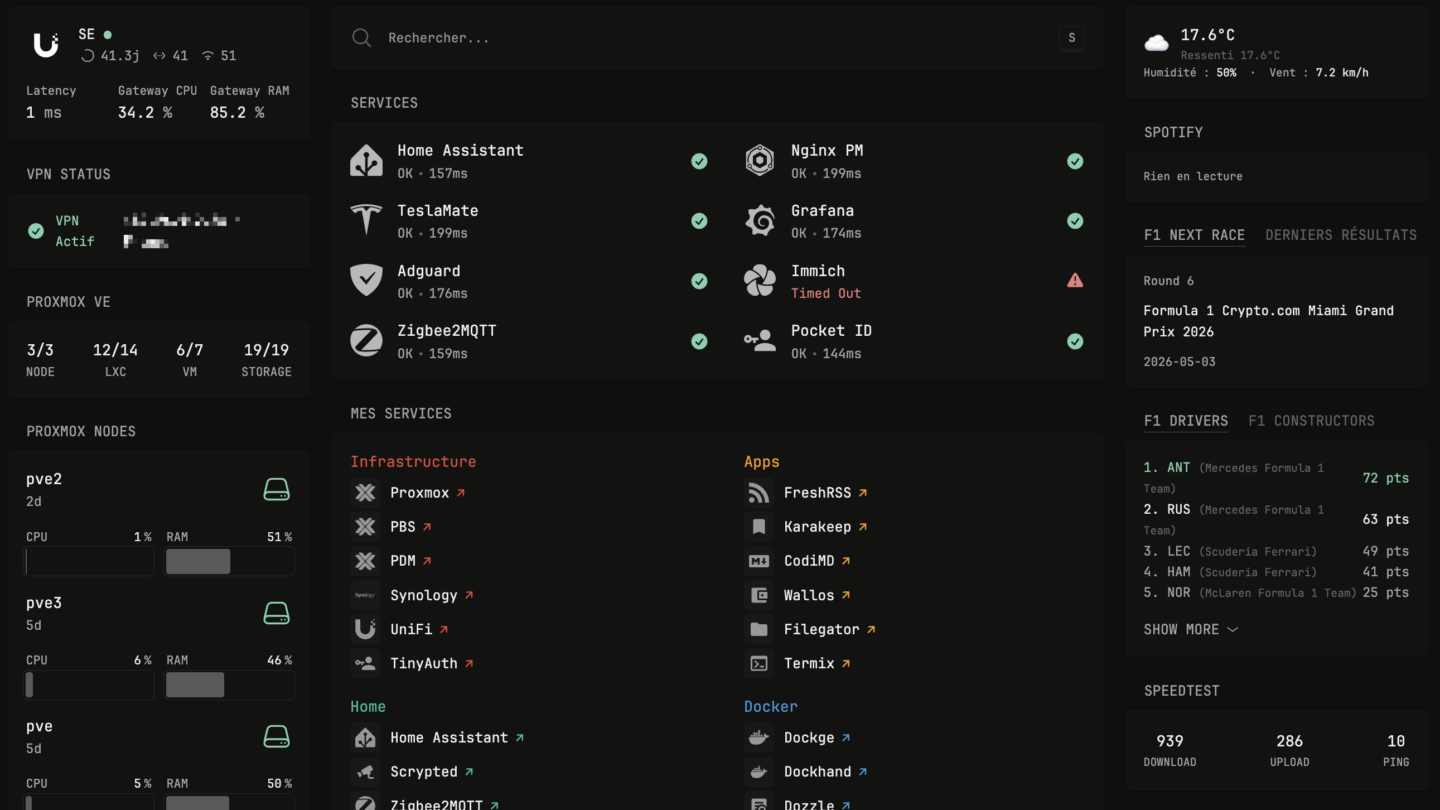 Glance Dashboard Homelab