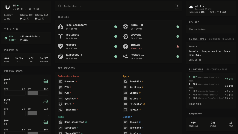 Glance Dashboard Homelab