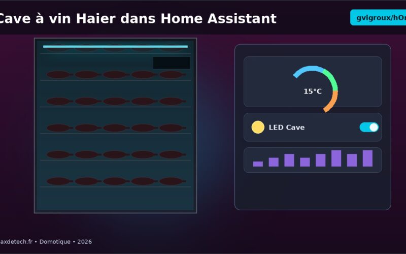 Cave à vin Haier HWS34GGH1 intégrée dans Home Assistant via gvigroux/hon