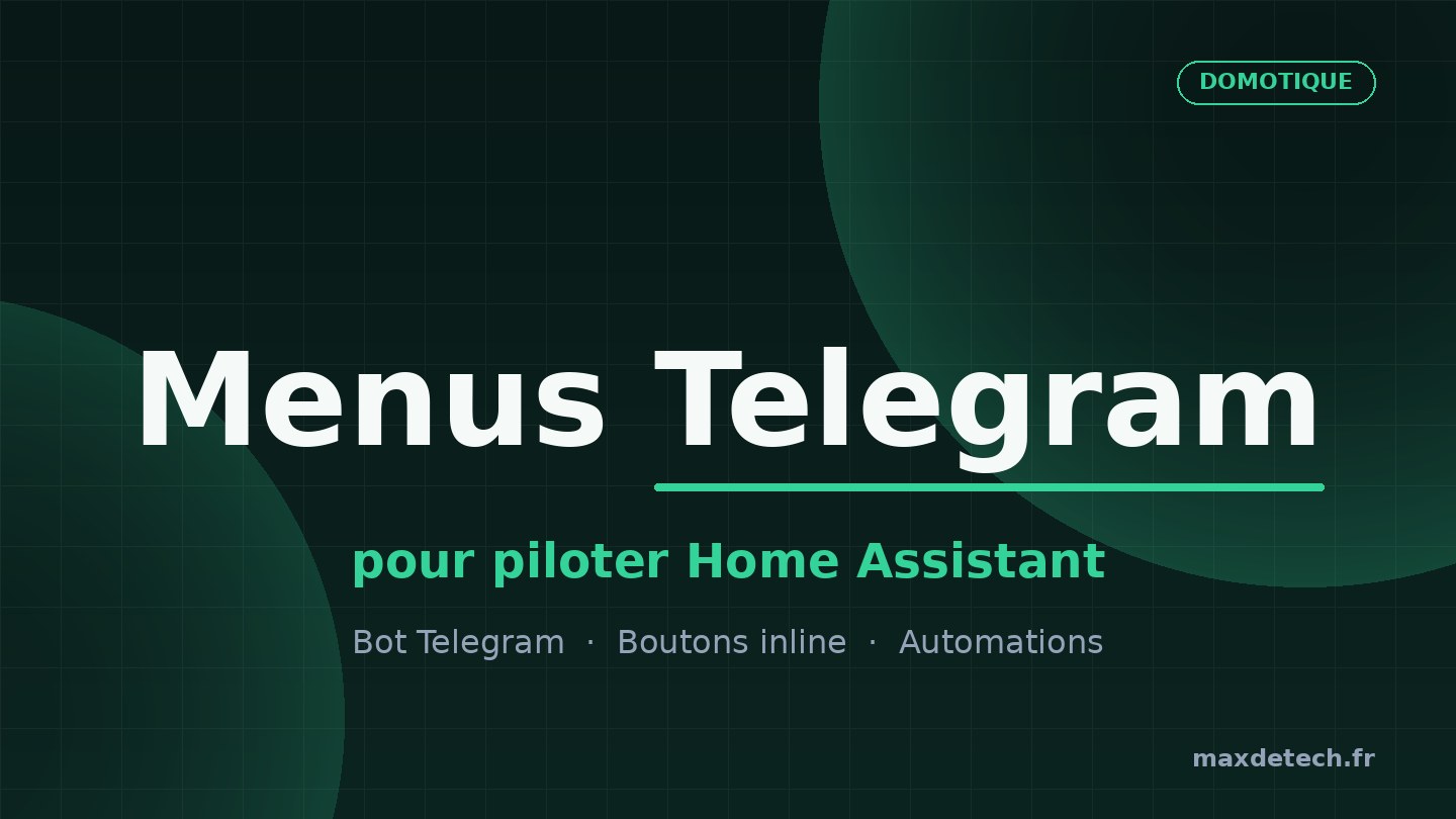Menus Telegram pour piloter Home Assistant, boutons inline par domaine
