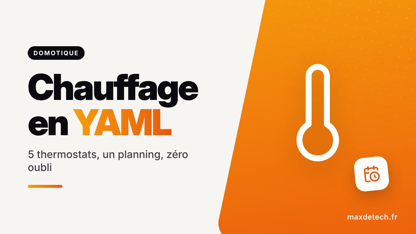 Chauffage en YAML : 5 thermostats, un planning, zéro oubli